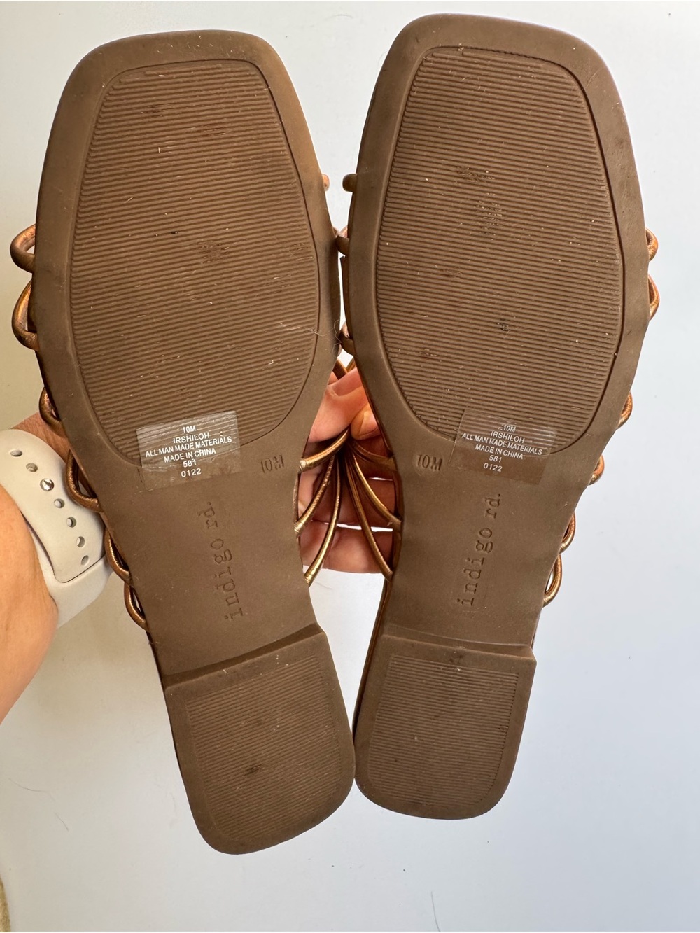 Indigo Rd. Bronze Strappy Slide Sandals - Picture 5 of 5